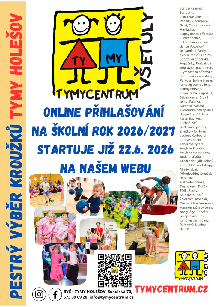 PŘIHLAŠOVÁNÍ NA NOVÝ ŠKOLNÍ ROK STARTUJE UŽ NYNÍ