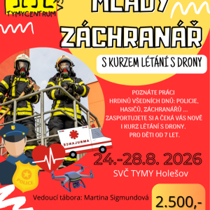 Mladý záchranář s kurzem létání s drony