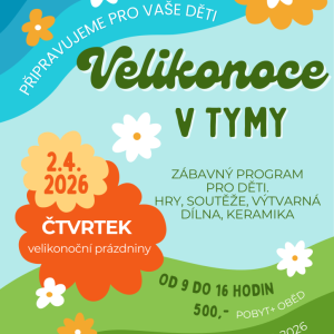 Velikonoce v TYMY - velikonoční prázdniny